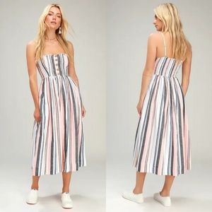 Free People Lilah Striped Cotton Maxi Dress
